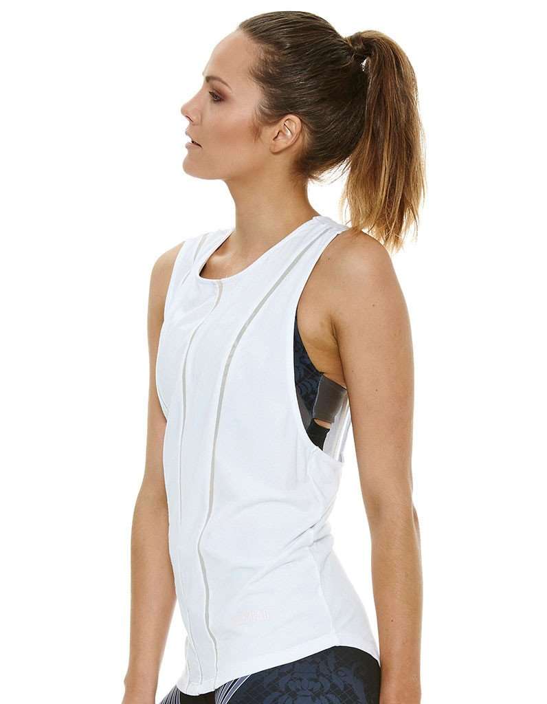 J'Aton X Jaggad Sheer Panelled Muscle Tank