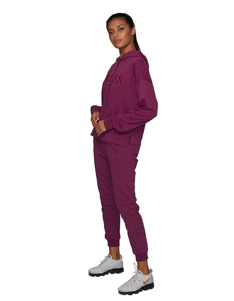 Wine Panelled Trackpants